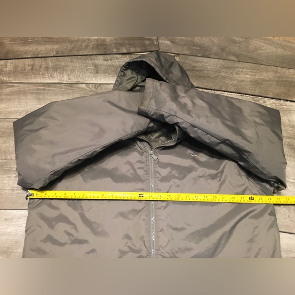 Vintage Nike Puffy Insulated Gray Hooded Full Zip Parka Coat Jacket Size Large - Picture 6 of 14